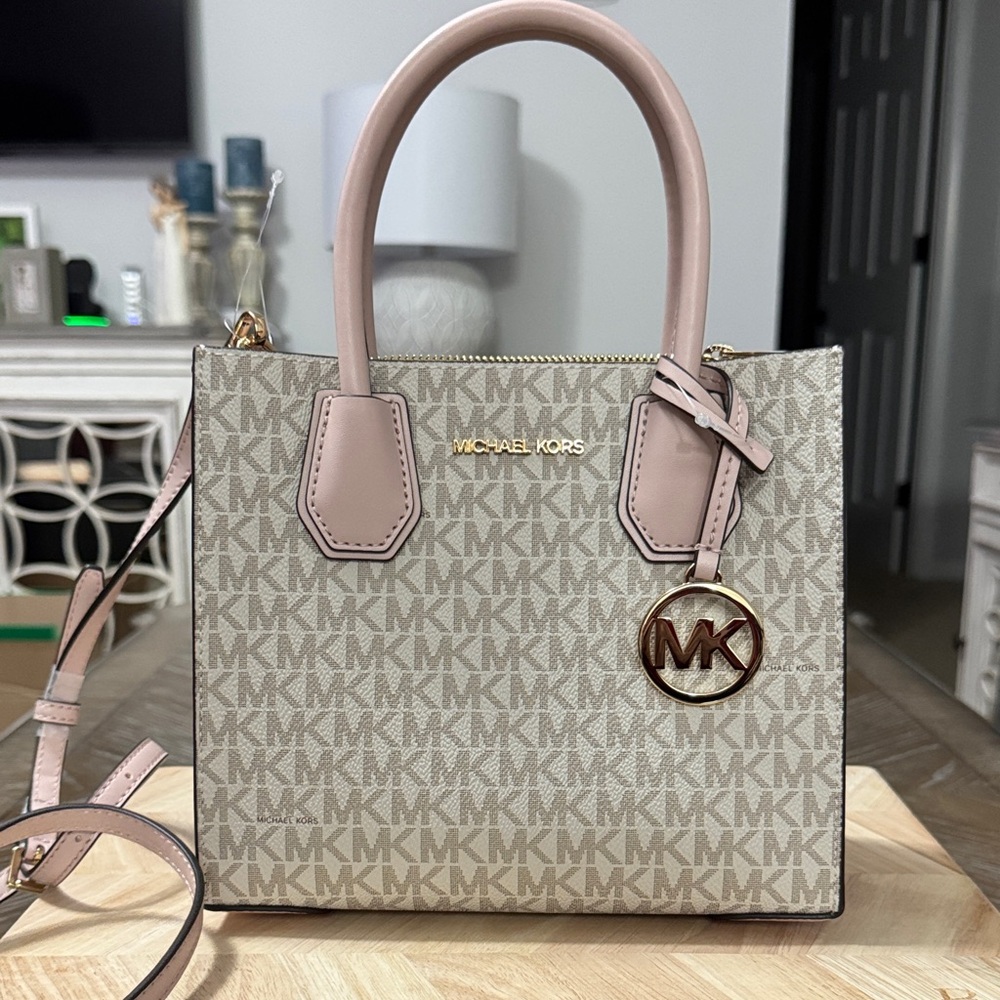 NWT Michael Kors Beige and Pink Satchel